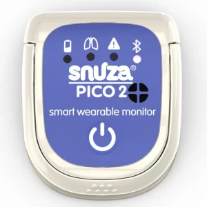 Snuza Pico 2 är ett smart andningslarm som placeras sig högt i vårt bäst i test. Den fäster man på bebisens blöja eller byxa. Smidig produkt som kan användas oavsett vart barnet sover.