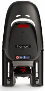 Baksidan på Hamax ZENITH, en riktigt bra cykelstol för barn.